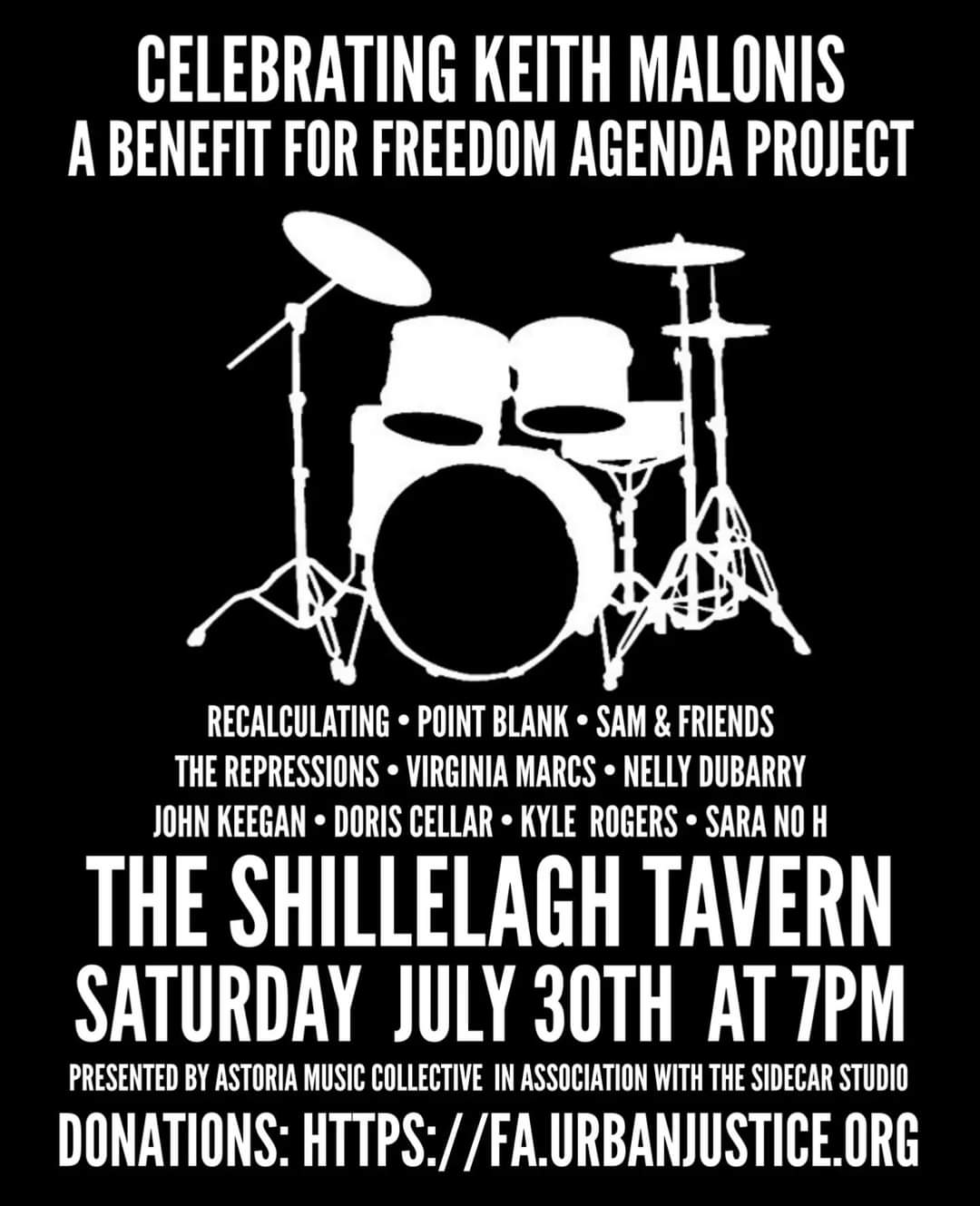 Celebrating Keith Malonis: A Benefit for Freedom Agenda Project at The Shillelagh Tavern, July 30, 2022